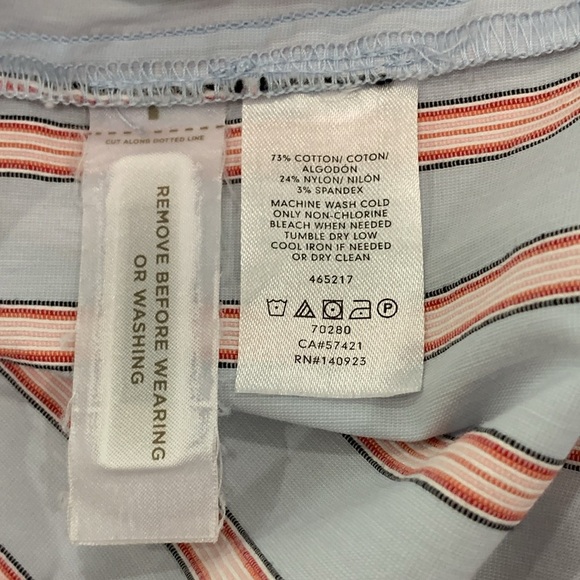 JCrew blue red pink white striped shorts side zip size 8 - Picture 4 of 5